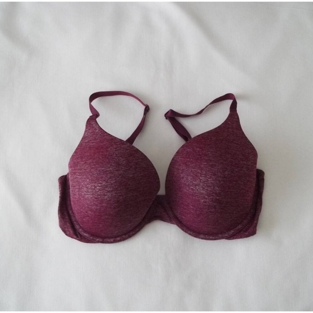 Victoria’s Secret® Padded Perfect Coverage Plum Marl Bra Size 34DD